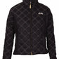 Black Women's Quilted Riding Jacket - Lightweight Ultra-Suede Jacket with Side Gussets and contrast stitching