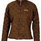 Equine Couture Natasha Duet Jacket for Kids - Convertible Jacket to Vest with Zip-Off Sleeves in quilted brown style for equestrian wear.