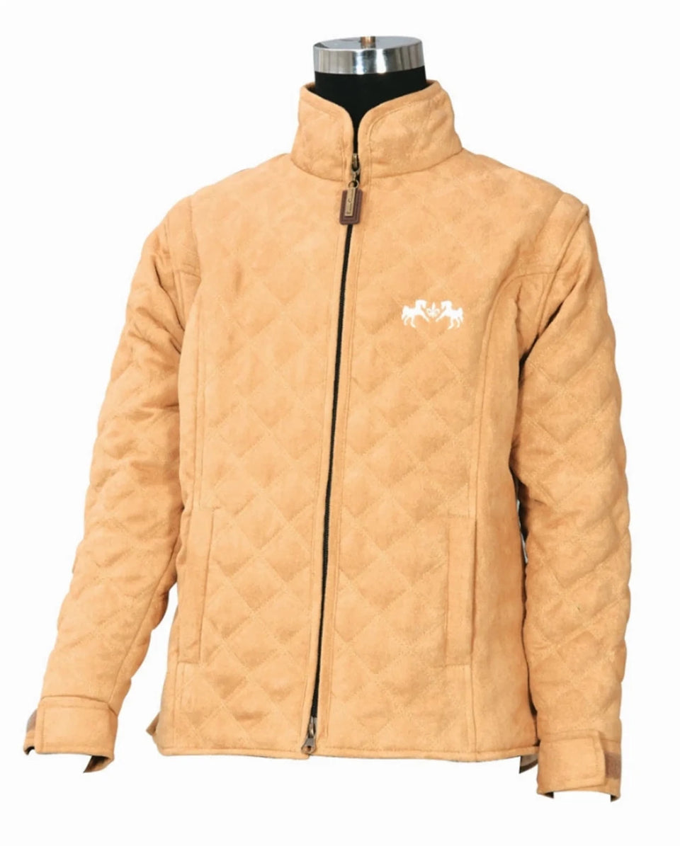 Equine Couture Natasha Duet Jacket for Kids, Safari/light tan stitching/M, view 9