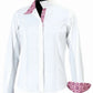 Equine Couture Kelsey Long Sleeve Show Shirt for Kids - Coolmax Moisture Wicking Competition Shirt with patterned collar and cuffs