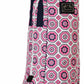 Equine Couture Kelsey Equestrian Boot Bag - Water Resistant Riding Boot Carrier with Full Zipper in pink geometric print