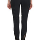 Rear view of black EQUINE COUTURE LADIES IBIZA KNEE PATCH BREECHES with knee patches and mesh ankle detailing.