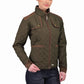 Woman wearing Women's Quilted Riding Jacket - Lightweight Equestrian Jacket with Adjustable Waist & Ultra-Suede Details - Equine Couture Cory