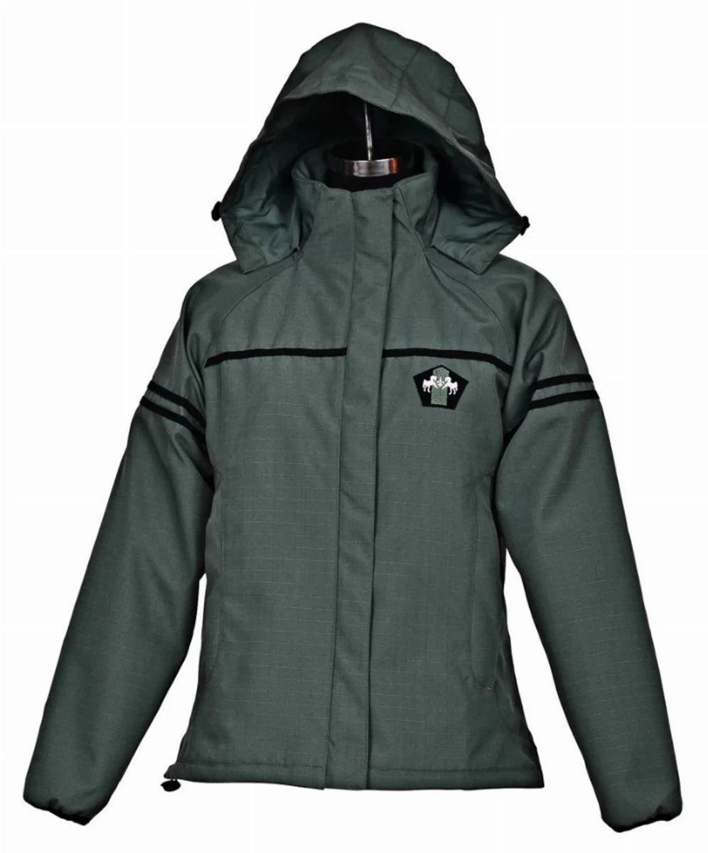 Women's Waterproof Riding Jacket - Breathable Ripstop Equestrian Rain Jacket with Stowaway Hood - Equine Couture Farm House