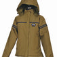 Women's Waterproof Riding Jacket - Breathable Ripstop Equestrian Rain Jacket with Stowaway Hood - Equine Couture Farm House in olive color