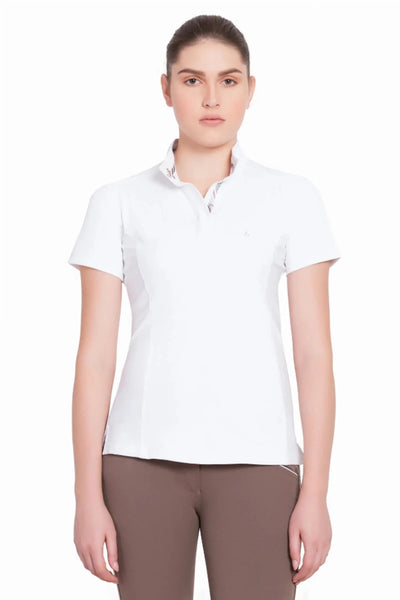 Women's Equestrian Show Shirt, Equine Couture Cara, White/X-LARGE