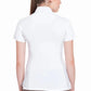 Woman wearing Women's Equestrian Show Shirt - Short Sleeve Competition Shirt with UV Protection & Moisture Wicking - Equine Couture Cara, back view