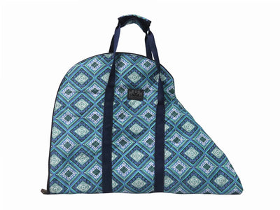 Equine Couture Artemis Saddle Bag - Water Resistant Horse Saddle, Ec navy/white/royal blue/1