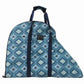 Equine Couture Artemis Saddle Bag - Water Resistant Horse Saddle Carrier with Double Handles in blue patterned design