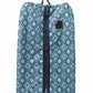 Equestrian Garment Bag - Show Coat & Shirt Storage Bag with Full Zipper - Equine Couture Artemis in blue geometric pattern