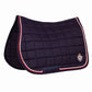 Equine Couture Culpepper All Purpose Saddle Pad - Quilted English Saddle Pad with Rope Trim in navy with red and white accents