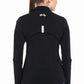 Rear view of woman wearing Equine Couture Lacey Ultra Light Show Coat - Women's Breathable Competition Jacket in black
