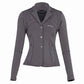 Equine Couture Lacey Ultra Light Show Coat - Women's Breathable Competition Jacket in gray with zip pockets and tailored fit