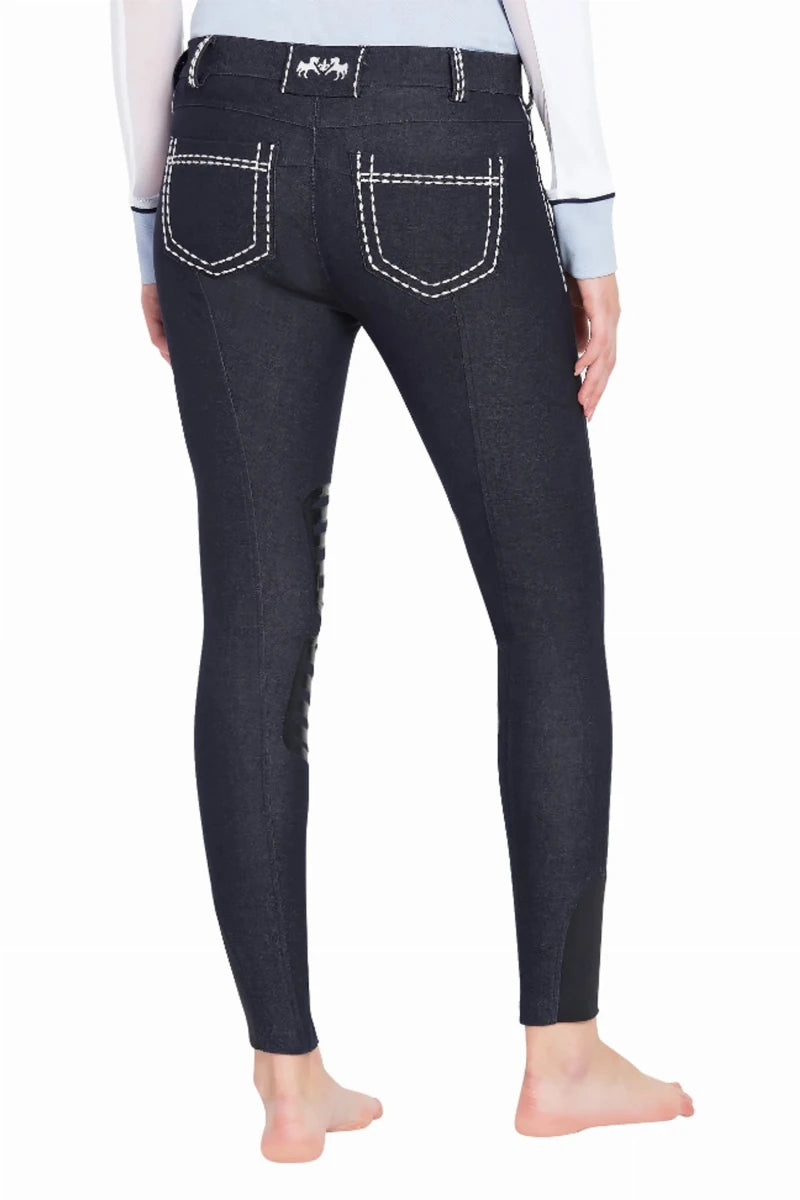 Equine Couture Alice Denim Embroidered Breeches, view 11