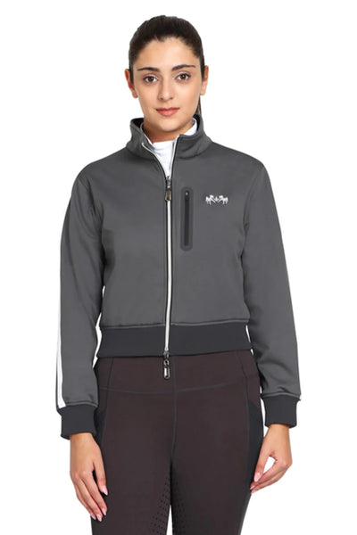 Equine Couture Ladies Pippa Cropped Jacket, charcoal/1