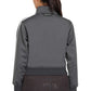 Back view of woman wearing EQUINE COUTURE LADIES PIPPA CROPPED JACKET in dark grey with long sleeves