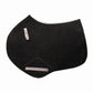 Black quilted Equine Couture Performance Saddle Pad designed for horse comfort and protection during riding sessions.