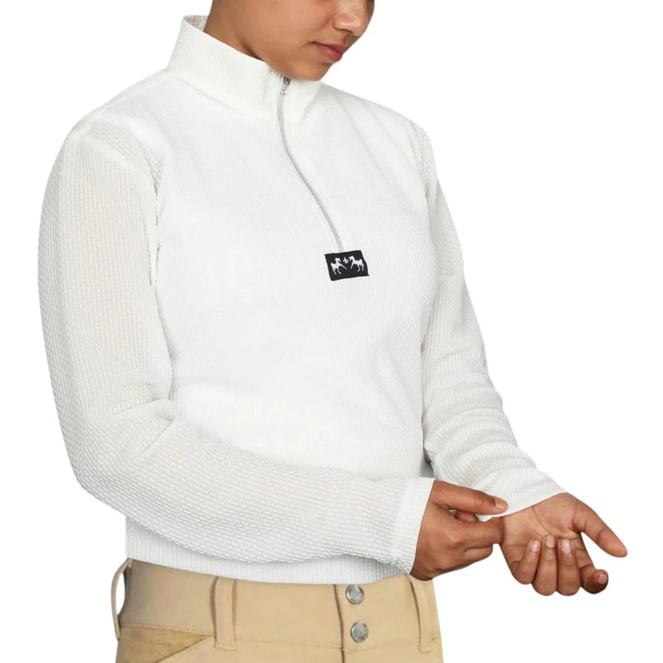 Equine Couture Aerocool Show Shirt-White-L, XL/1, view 4