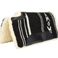 TuffRider Phoenix Small Acrylic Western Saddle Pad - Contoured Horse Saddle Blanket with black and white design and fleece lining