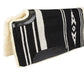 TuffRider Phoenix Large Acrylic Western Saddle Pad - Fleece Lined Horse Saddle Blanket with Wither Relief in black and white