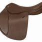 Henri de Rivel Club Close Contact Saddle - Youth Jumping Saddle with Padded Flaps and Knee Rolls for Junior Riders - Color: Australian nut | Pack Of: 1