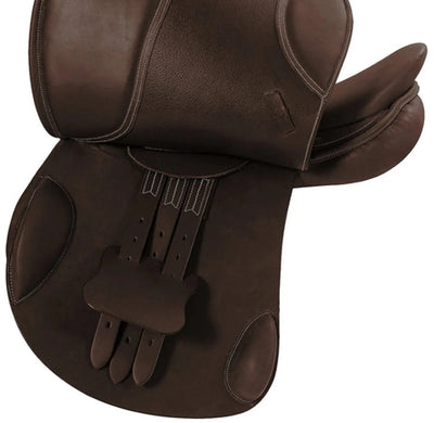 Henri de Rivel Carmel Covered Close Contact Jumping Saddle, havana/16.5