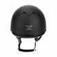 TuffRider Show Time Helmet|Protective Head Gear for Equestrian Riders in matte black with adjustable chin strap