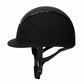 Black equestrian helmet with adjustable chin strap, TuffRider Show Time Plus Helmet |Protective Head Gear for Equestrian Riders