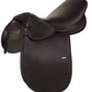 Henri De Rivel Jaipur Polo Saddle in dark brown leather with smooth seat and classic stitching for equestrian use