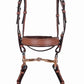 Laureate by Henri de Rivel Fancy Stitched Bridle with Wide Caveson and Laced Reins in premium brown leather horse tack