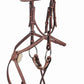 Laureate by Henri de Rivel Figure 8 Bridle with Rubber Reins in brown leather for equestrian use and horse tack
