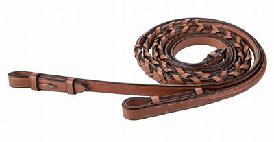 Laureate by Henri de Rivel Fancy Stitched Raised Laced Reins, Oakbark/54