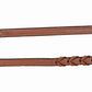 Laureate by Henri de Rivel Fancy Stitched Raised Laced Reins in brown leather for equestrian tack and horse supplies