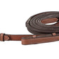 Laureate by Henri de Rivel Rubber Reins in brown with leather detailing, ideal for equestrian supplies and horse tack.