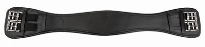 Henri de Rivel Pro Dressage Snap Girth black leather girth with stainless-steel buckles for horse tack equestrian supplies