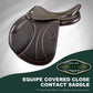 Henri de Rivel Equipe Covered Close Contact Saddle - Interchangeable Gullet System with Grippy Seat & Foam Panels designed for equestrian use