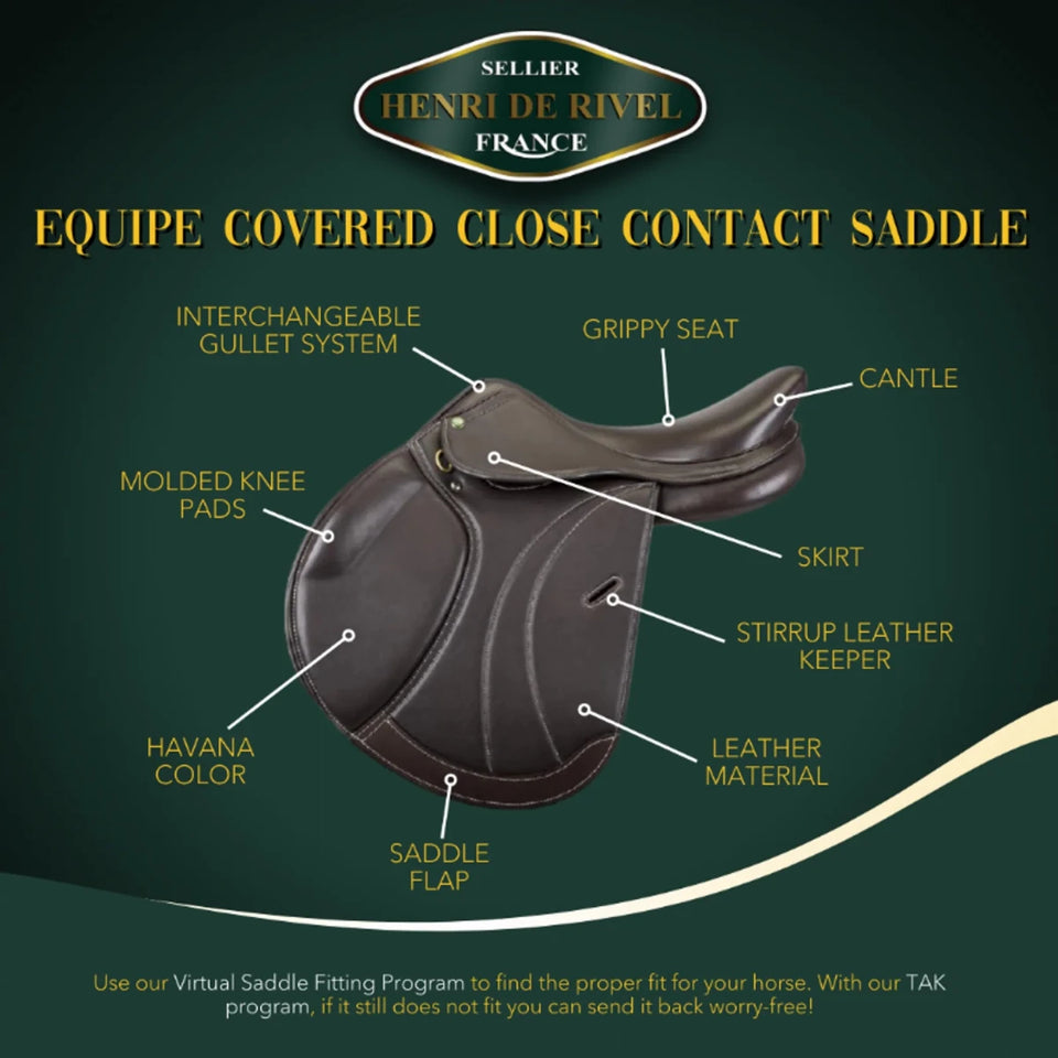 Henri de Rivel Equipe Covered Close Contact Saddle, view 12
