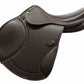 Henri de Rivel Millennium Covered Close Contact Jumping Saddle - Deep Seat Saddle with Molded Knee & Thigh Pads in dark brown leather