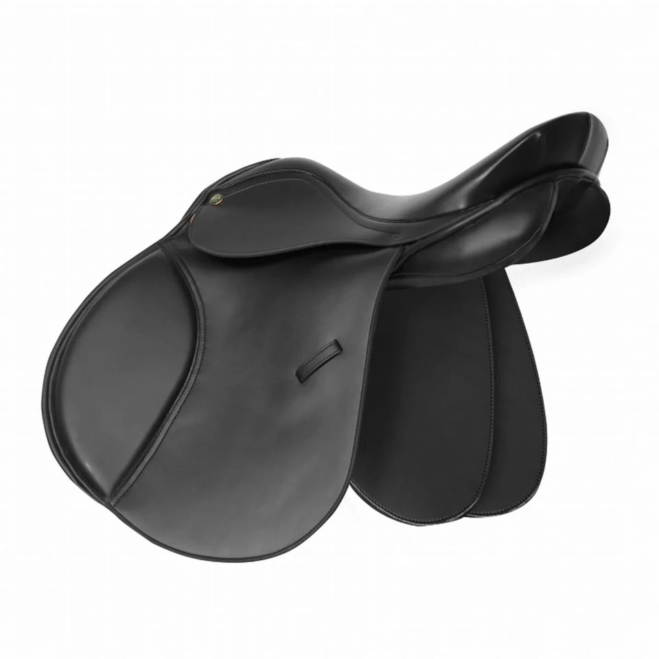 Vegan Synthetic All-Purpose Horse Saddle, Black, view 7