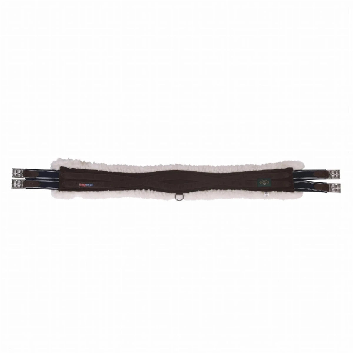 Henri de Rivel Equicool Fleece Girth - Moisture Wicking Anatomical Horse Girth with Stainless Steel Hardware in black fleece design