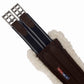 Henri de Rivel Equicool Fleece Girth - Moisture Wicking Anatomical Horse Girth with Stainless Steel Hardware in brown and navy colors
