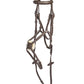 Henri de Rivel Kushy Plain Raised Figure Eight Noseband Bridle in brown leather with padded nose and sheepskin detail