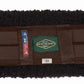 Henri de Rivel Dressage EquiCool Fleece Girth with brown leather and black fleece lining for equestrian use