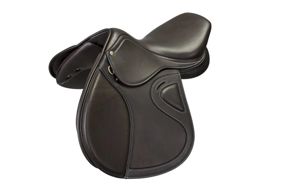 Henri De Rivel Regular Evolution Close Contact Saddle - Color: Havana | Pack Of: 1 | Shape: Regular shown in dark brown leather