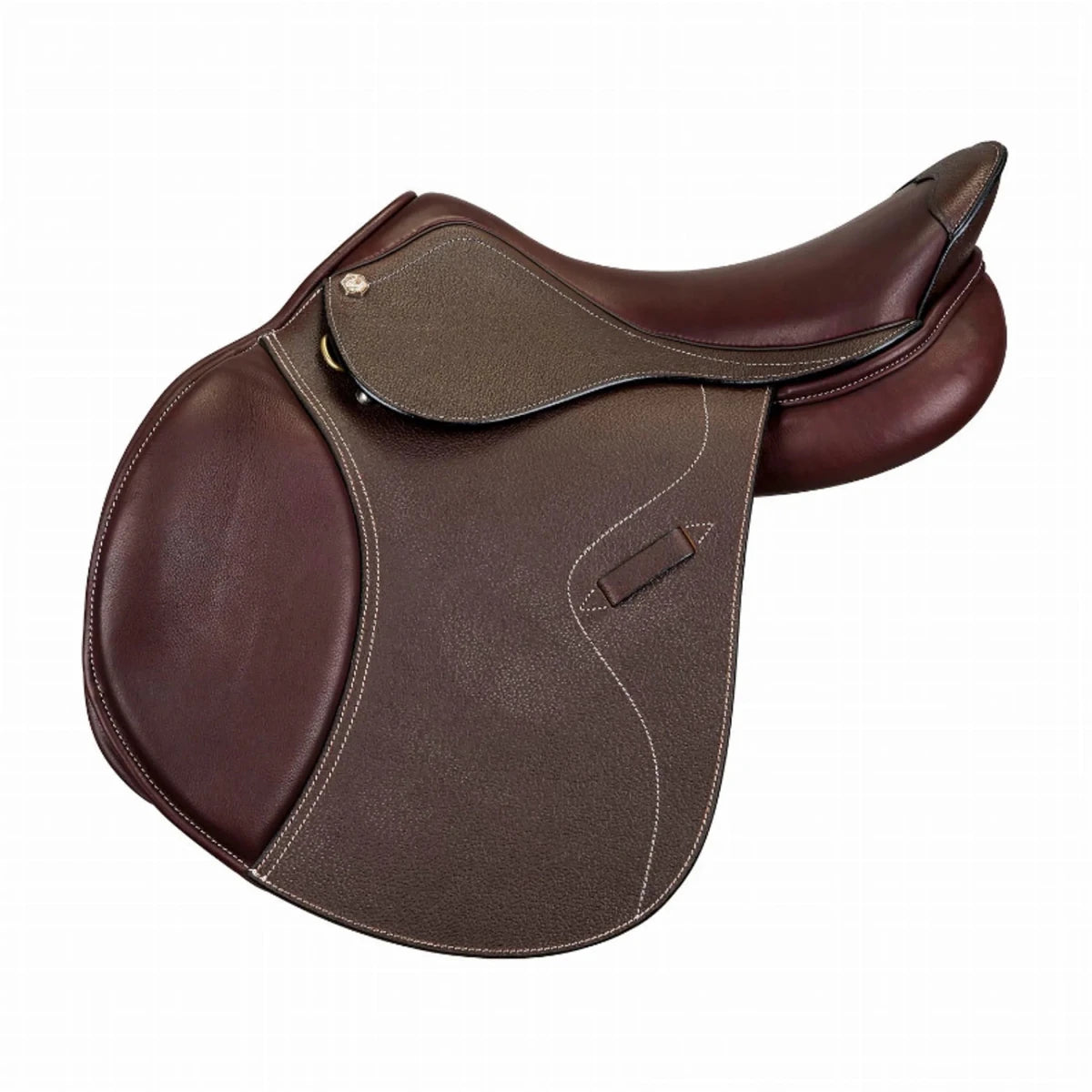 Henri de Rivel Club Close Contact Plus Saddle - Adjustable Gullet English Jumping Saddle - Color: Australian nut | Pack Of: 1 | Shape: Regular