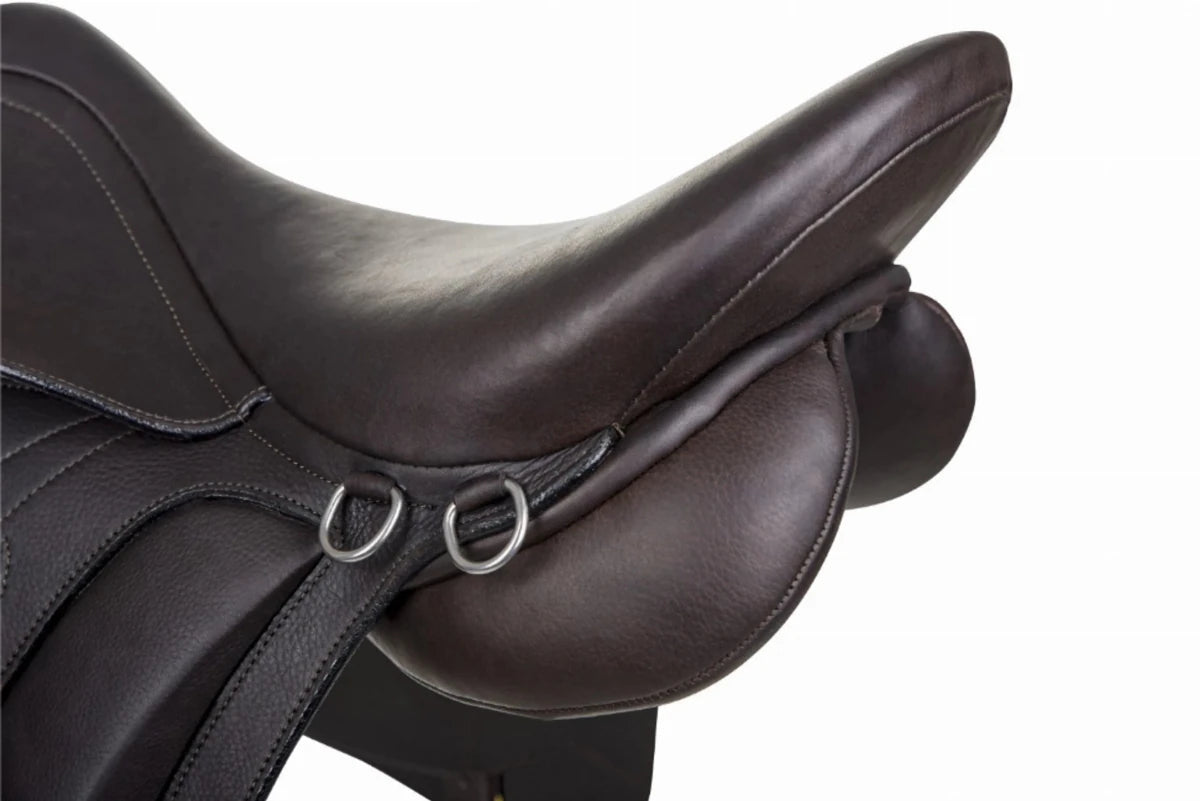 Henri de Rivel All-Terrain Endurance Saddle in rich brown leather for comfortable equestrian riding and durability