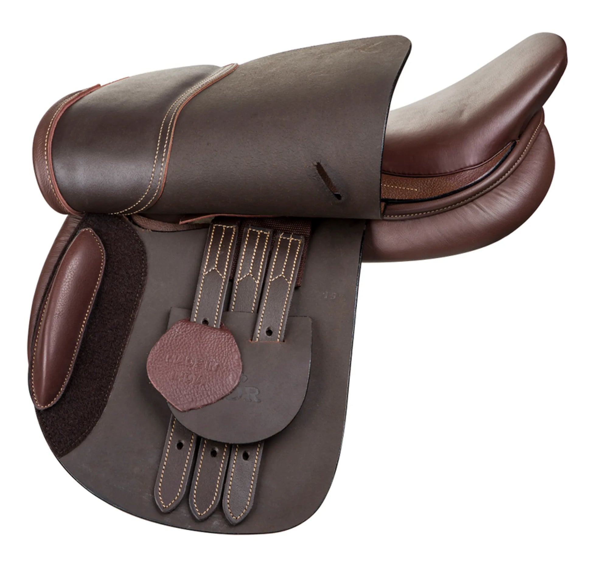 Henri de Rivel Novice Club Close Contact Saddle in brown leather designed for comfortable, secure equestrian riding experience
