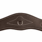 Contoured Leather Girth - Anatomical English Saddle Girth with Elastic Ends and D-Rings for secure horse tack fit