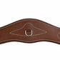 Contoured Leather Girth - Anatomical English Saddle Girth with Elastic Ends and D-Rings for equestrian supplies