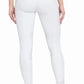 White riding breeches shown from the back worn, George H Morris Ladies Add Back Silicone Knee Patch Breeches - Premium Coolmax Microfiber Euroseat Riding Pants